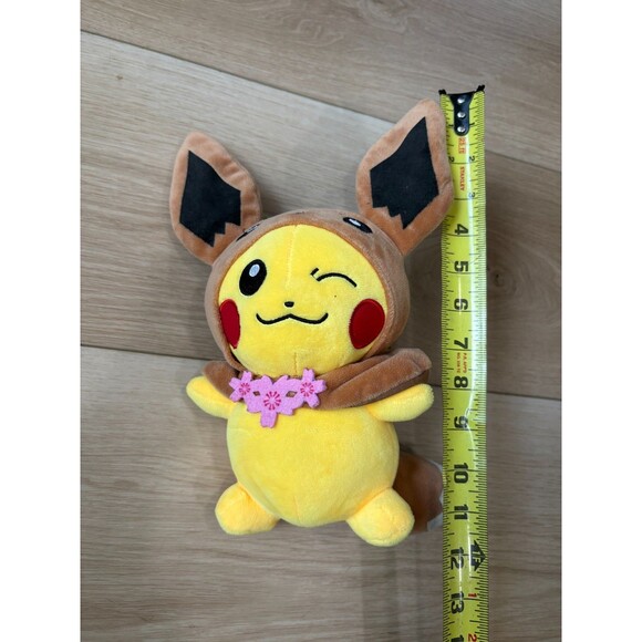 Pokemon Pikachu Eevee Cosplay Plush Doll Transforming Cloak Coat Anime Toys 11" - Picture 2 of 5